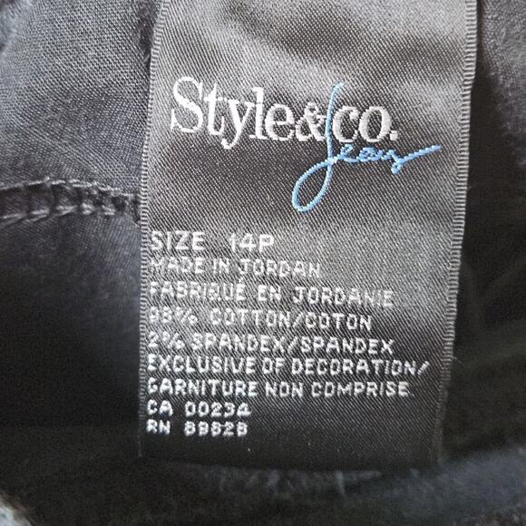 Style & Co black Tummy Control Skinny Jeans Size 14p - Picture 4 of 4